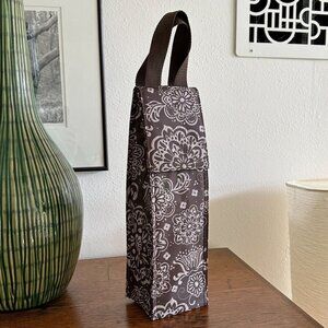 Thirty-One Wine Bag, Thermal, Brown Floral, Like New
